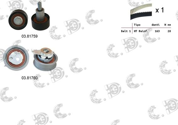 Autokit 04.5363 - Комплект ангренажен ремък vvparts.bg