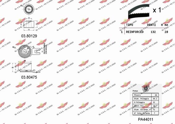 Autokit 04.5305PA - Водна помпа+ к-кт ангренажен ремък vvparts.bg