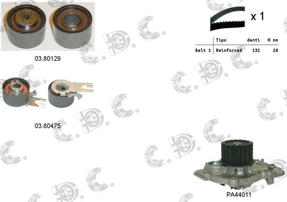 Autokit 04.5305PA - Водна помпа+ к-кт ангренажен ремък vvparts.bg