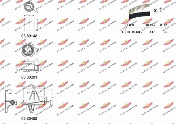 Autokit 04.5242 - Комплект ангренажен ремък vvparts.bg