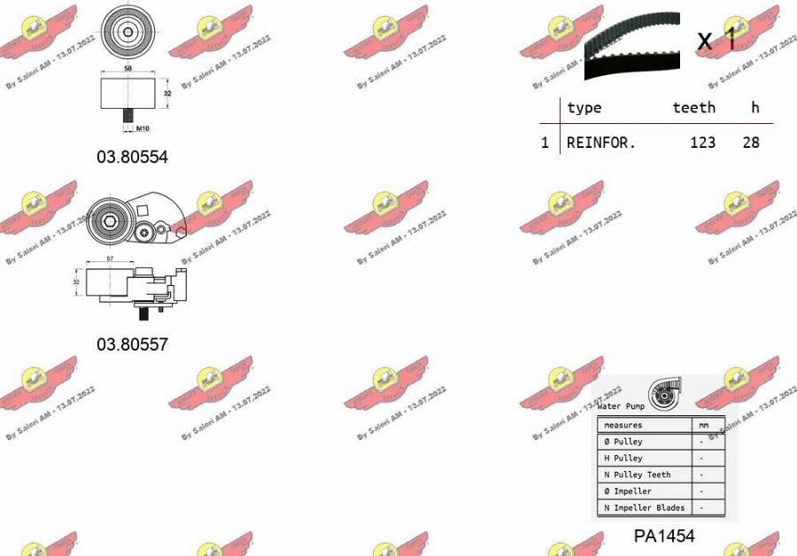 Autokit 04.5259PA2 - Водна помпа+ к-кт ангренажен ремък vvparts.bg