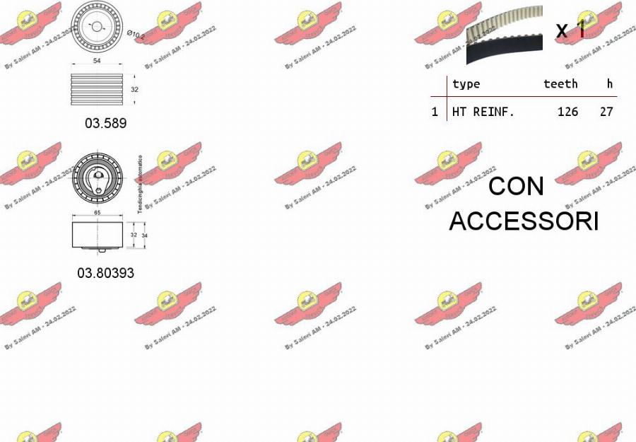 Autokit 04.5261PA - Водна помпа+ к-кт ангренажен ремък vvparts.bg