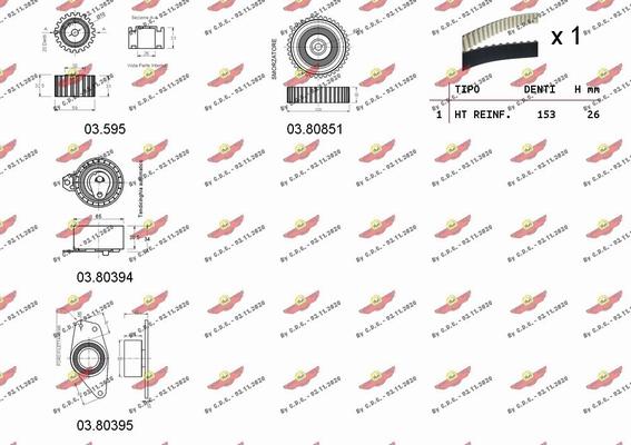 Autokit 04.5225 - Комплект ангренажен ремък vvparts.bg