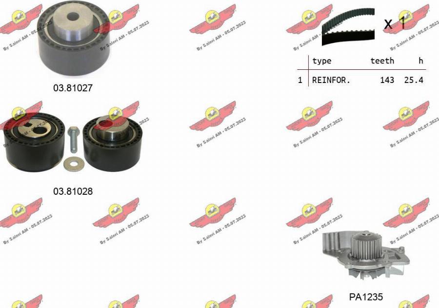 Autokit 04.5275PA - Водна помпа+ к-кт ангренажен ремък vvparts.bg