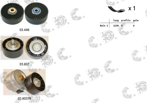 Autokit 060059 - Комплект пистов ремък vvparts.bg