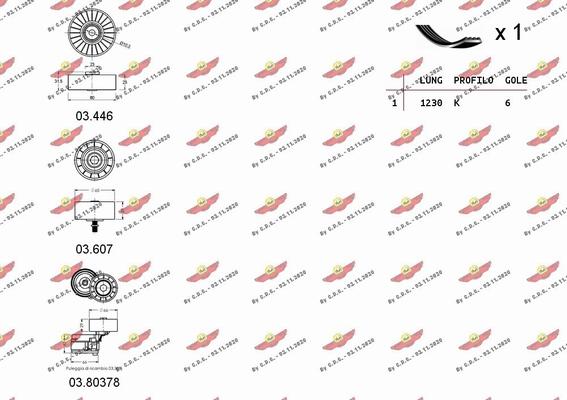 Autokit 060059 - Комплект пистов ремък vvparts.bg