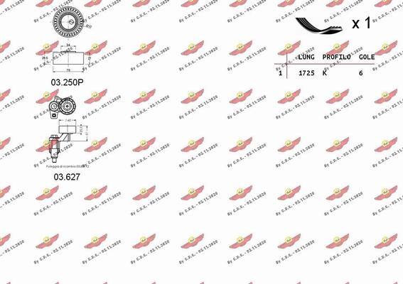 Autokit 06.0055 - Комплект пистов ремък vvparts.bg