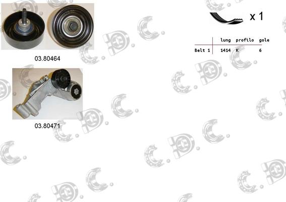 Autokit 06.0061 - Комплект пистов ремък vvparts.bg