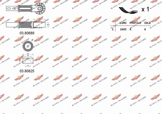 Autokit 060003 - Комплект пистов ремък vvparts.bg