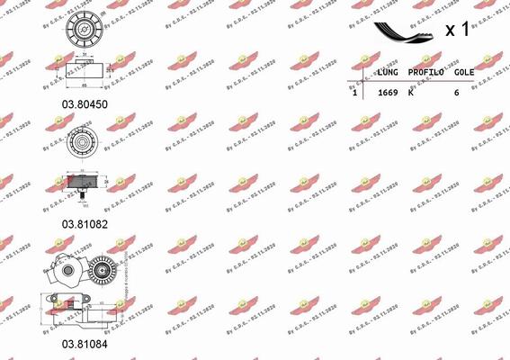 Autokit 06.0002 - Комплект пистов ремък vvparts.bg