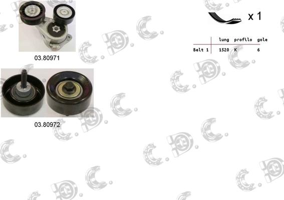 Autokit 06.0010 - Комплект пистов ремък vvparts.bg