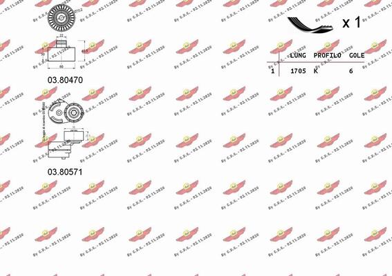 Autokit 06.0037 - Комплект пистов ремък vvparts.bg
