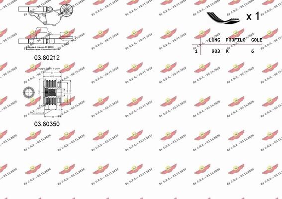 Autokit 06.0109 - Комплект пистов ремък vvparts.bg