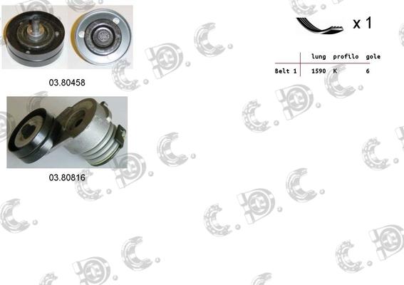 Autokit 06.0114 - Комплект пистов ремък vvparts.bg