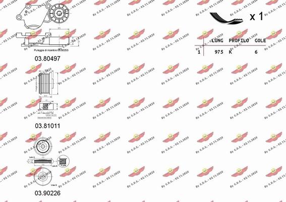 Autokit 06.0110 - Комплект пистов ремък vvparts.bg