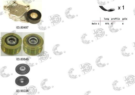 Autokit 06.0111 - Комплект пистов ремък vvparts.bg