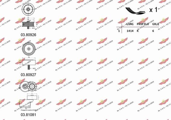 Autokit 06.0112 - Комплект пистов ремък vvparts.bg