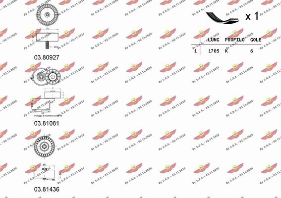 Autokit 06.0130 - Комплект пистов ремък vvparts.bg