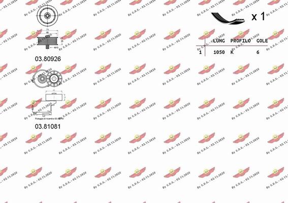 Autokit 06.0129 - Комплект пистов ремък vvparts.bg