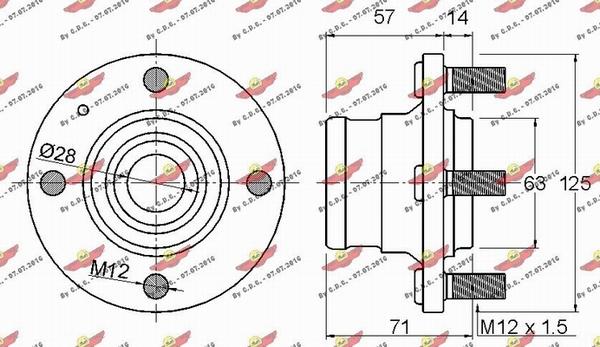 Autokit 01.905 - Комплект колесен лагер vvparts.bg