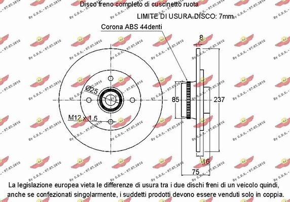 Autokit 01.97932 - Спирачен диск vvparts.bg