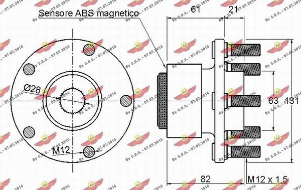 Autokit 01.97536 - Комплект колесен лагер vvparts.bg