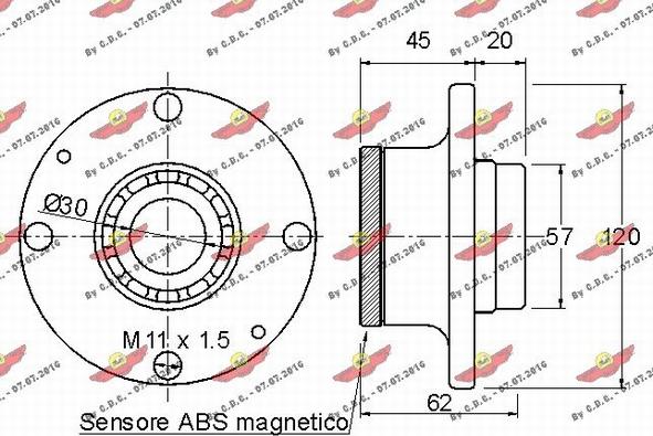 Autokit 01.97660 - Комплект колесен лагер vvparts.bg