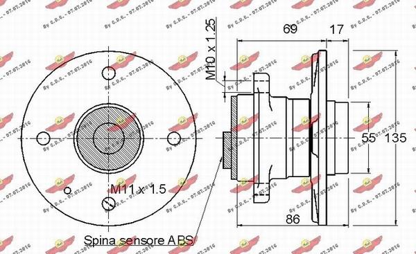 Autokit 01.97614 - Комплект колесен лагер vvparts.bg