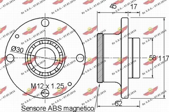 Autokit 01.97102 - Комплект колесен лагер vvparts.bg