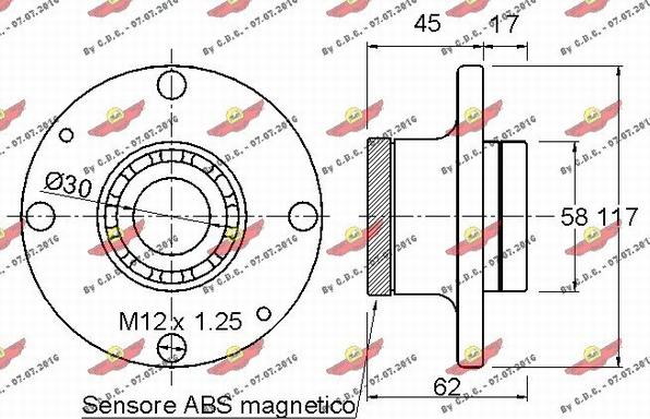 Autokit 01.97115 - Комплект колесен лагер vvparts.bg