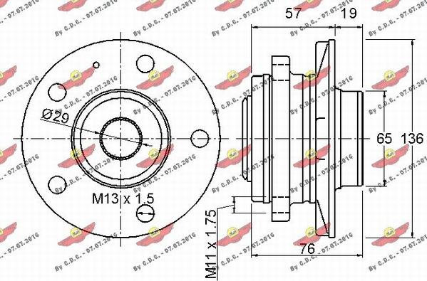 Autokit 01.97177 - Комплект колесен лагер vvparts.bg