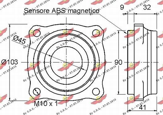 Autokit 01.97838 - Комплект колесен лагер vvparts.bg