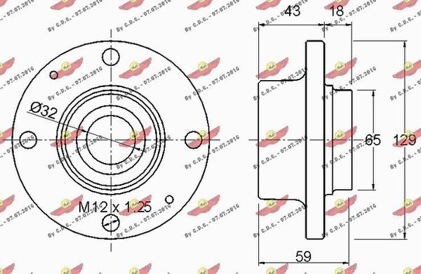 Autokit 01.624 - Комплект колесен лагер vvparts.bg