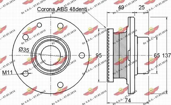 Autokit 01.348 - Комплект колесен лагер vvparts.bg