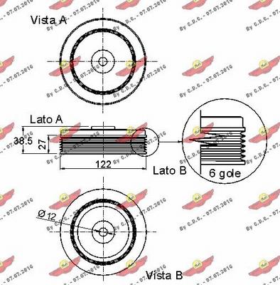 Autokit 03.90096 - Ремъчна шайба, колянов вал vvparts.bg