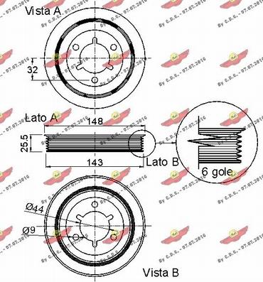 Autokit 03.90069 - Ремъчна шайба, колянов вал vvparts.bg