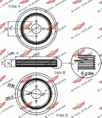 Autokit 03.90027 - Ремъчна шайба, колянов вал vvparts.bg