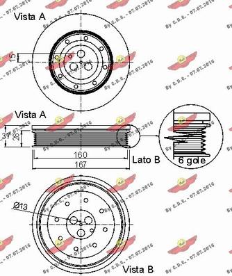 Autokit 03.90144 - Ремъчна шайба, колянов вал vvparts.bg