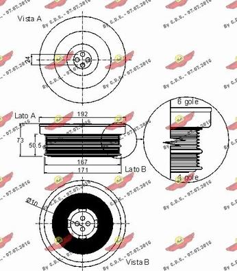 Autokit 03.90143 - Ремъчна шайба, колянов вал vvparts.bg