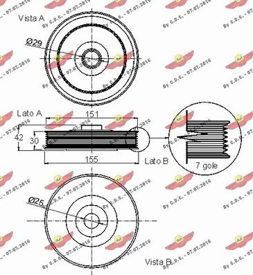 Autokit 03.90100 - Ремъчна шайба, колянов вал vvparts.bg