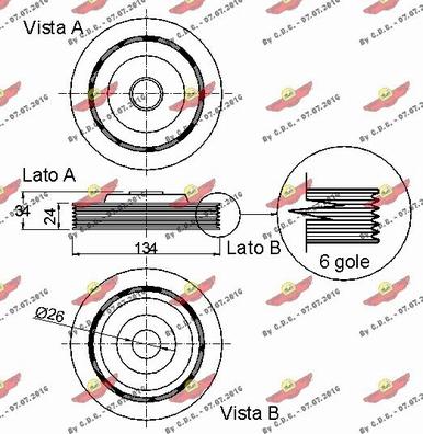 Autokit 03.90102 - Ремъчна шайба, колянов вал vvparts.bg