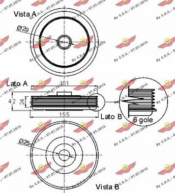 Autokit 03.90124 - Ремъчна шайба, колянов вал vvparts.bg