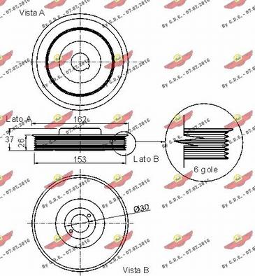 Autokit 03.90171 - Ремъчна шайба, колянов вал vvparts.bg