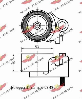 Autokit 03.483 - Обтяжна ролка, ангренаж vvparts.bg