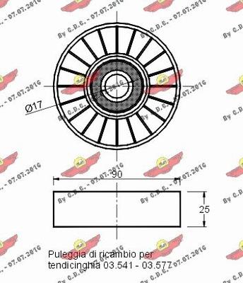 Autokit 03.541R - Паразитна / водеща ролка, пистов ремък vvparts.bg