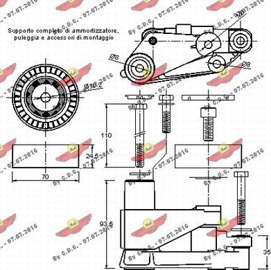 Autokit 03.543 - Ремъчен обтегач, пистов ремък vvparts.bg