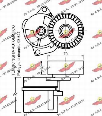 Autokit 03.542 - Ремъчен обтегач, пистов ремък vvparts.bg