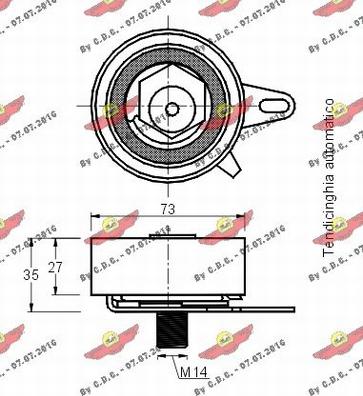 Autokit 03.563 - Обтяжна ролка, ангренаж vvparts.bg