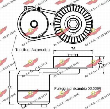 Autokit 03.539 - Ремъчен обтегач, пистов ремък vvparts.bg