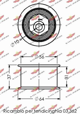 Autokit 03.533 - Паразитна / водеща ролка, зъбен ремък vvparts.bg